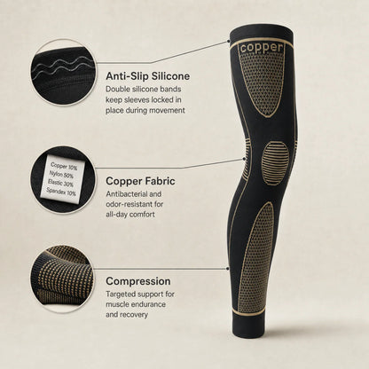 Premium Copper Leg Sleeve